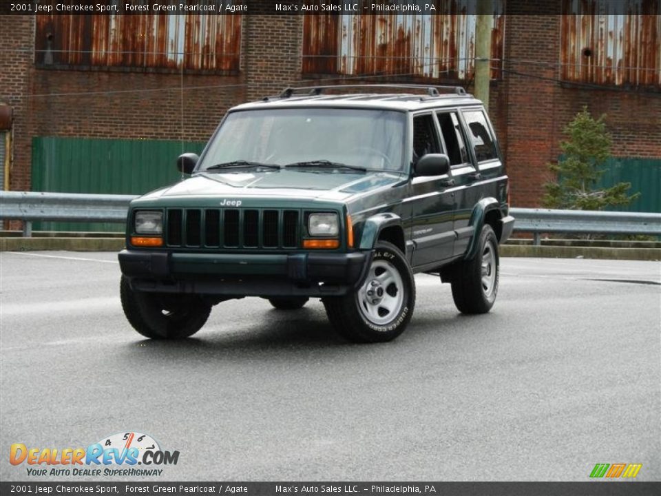 2001 Jeep Cherokee Sport Forest Green Pearlcoat / Agate Photo #1