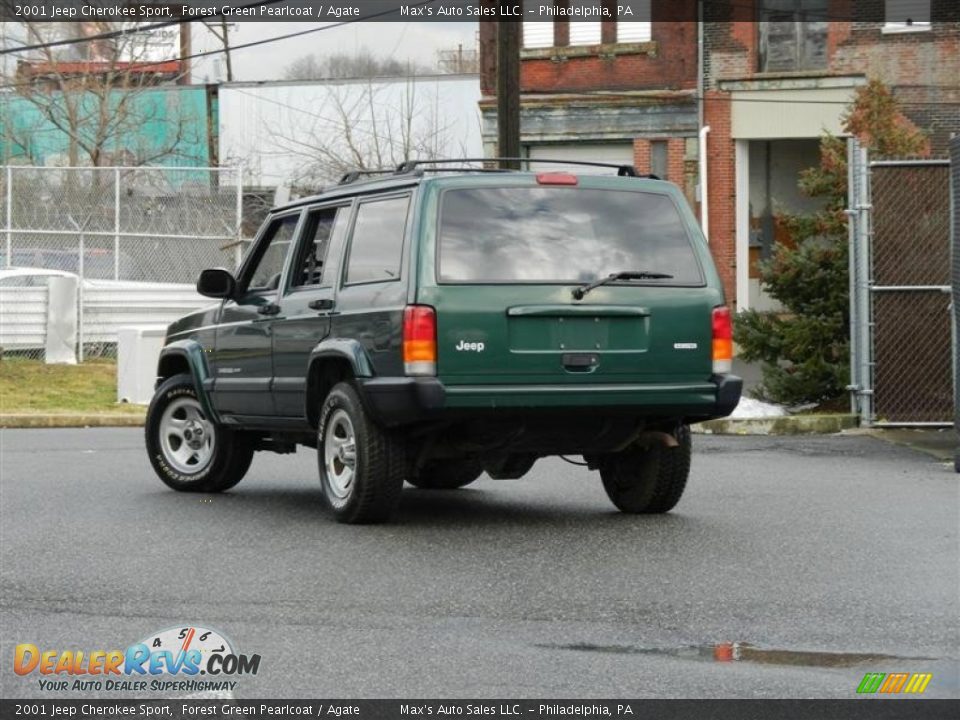 2001 Jeep Cherokee Sport Forest Green Pearlcoat / Agate Photo #3