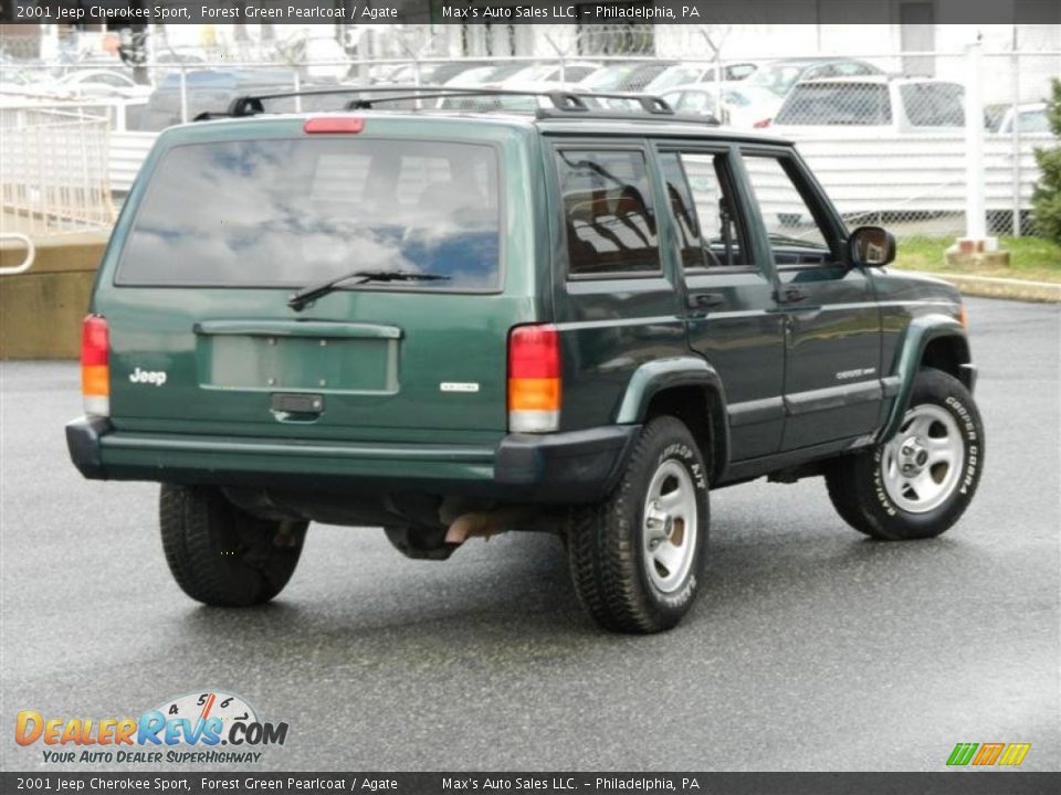 2001 Jeep Cherokee Sport Forest Green Pearlcoat / Agate Photo #4