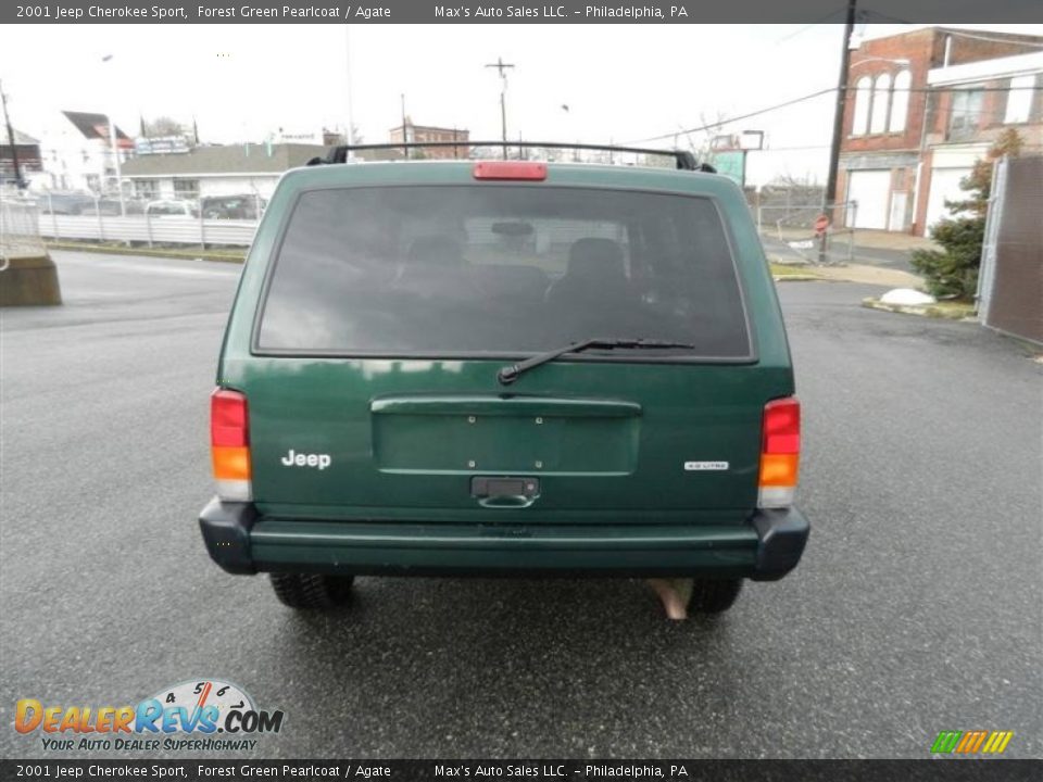 2001 Jeep Cherokee Sport Forest Green Pearlcoat / Agate Photo #12