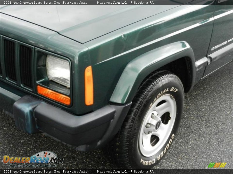 2001 Jeep Cherokee Sport Forest Green Pearlcoat / Agate Photo #16