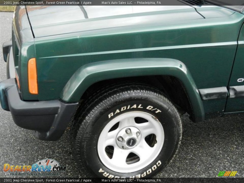 2001 Jeep Cherokee Sport Forest Green Pearlcoat / Agate Photo #17