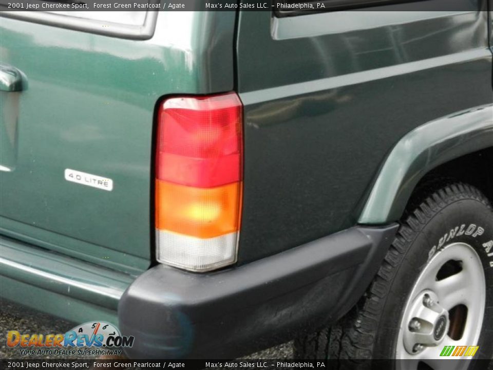 2001 Jeep Cherokee Sport Forest Green Pearlcoat / Agate Photo #23