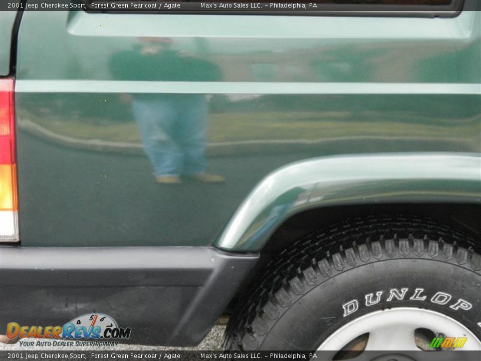 2001 Jeep Cherokee Sport Forest Green Pearlcoat / Agate Photo #24