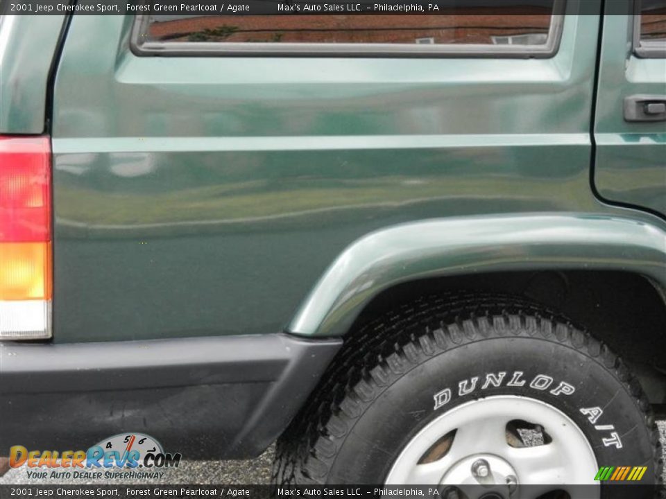 2001 Jeep Cherokee Sport Forest Green Pearlcoat / Agate Photo #25