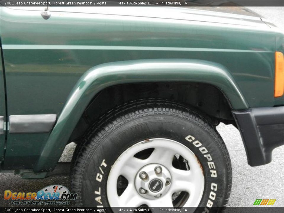 2001 Jeep Cherokee Sport Forest Green Pearlcoat / Agate Photo #28