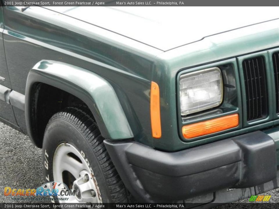 2001 Jeep Cherokee Sport Forest Green Pearlcoat / Agate Photo #29