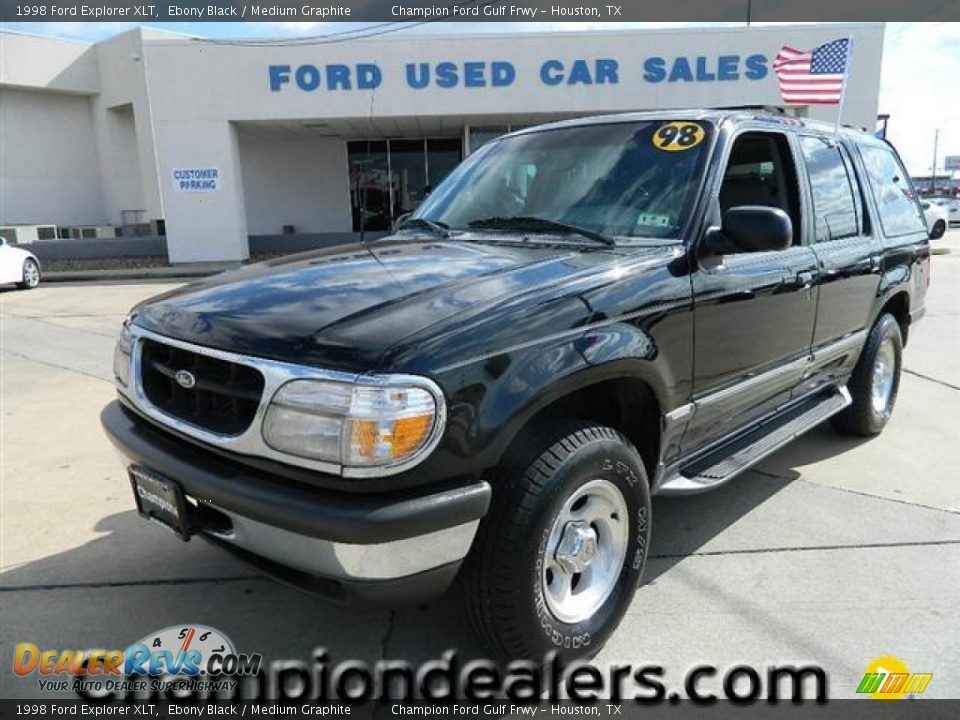1998 Ford Explorer XLT Ebony Black / Medium Graphite Photo #1