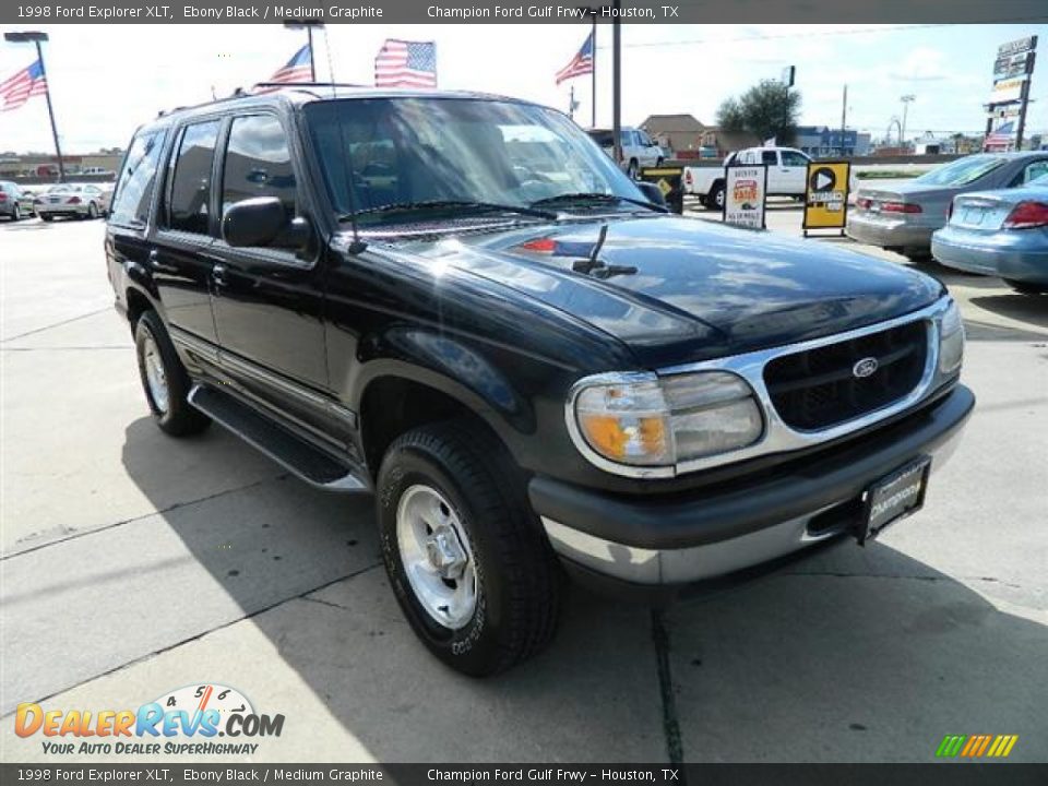 1998 Ford Explorer XLT Ebony Black / Medium Graphite Photo #3