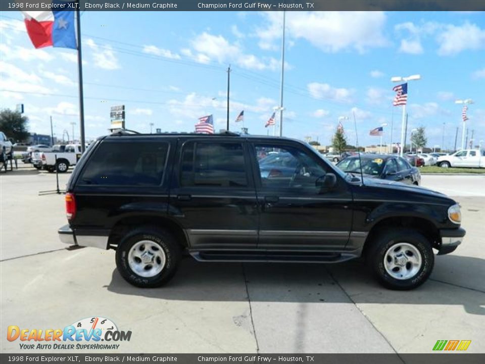 1998 Ford Explorer XLT Ebony Black / Medium Graphite Photo #4