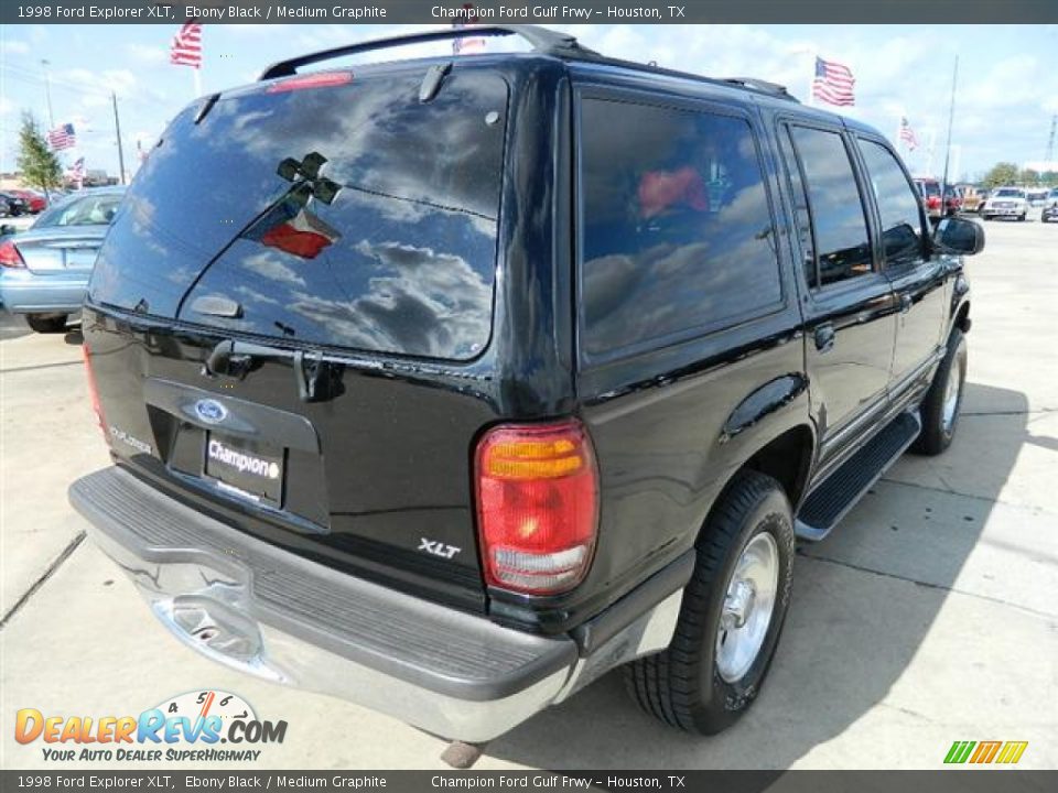 1998 Ford Explorer XLT Ebony Black / Medium Graphite Photo #5