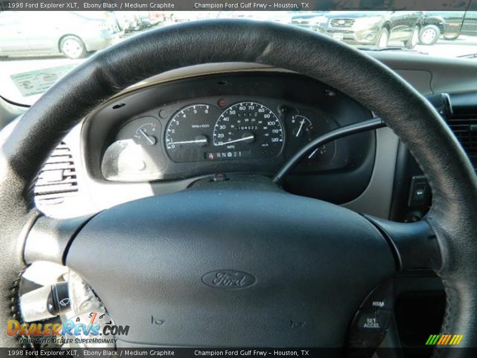 1998 Ford Explorer XLT Ebony Black / Medium Graphite Photo #23