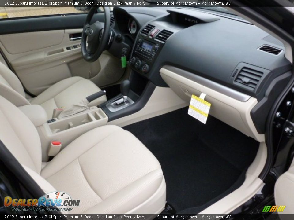 Ivory Interior - 2012 Subaru Impreza 2.0i Sport Premium 5 Door Photo #9