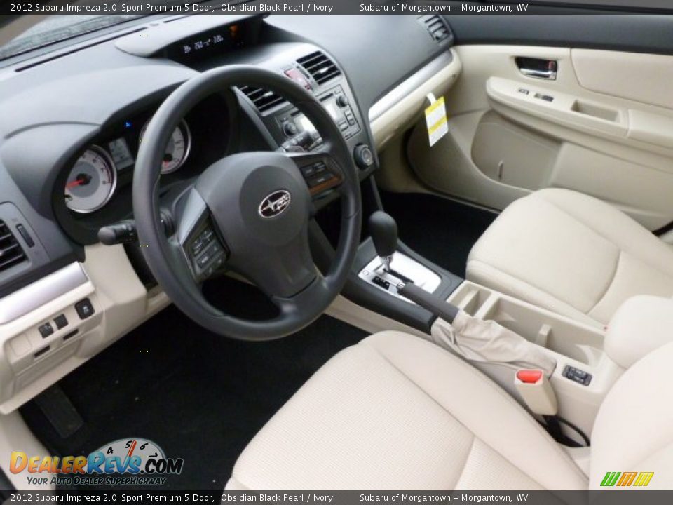 Ivory Interior - 2012 Subaru Impreza 2.0i Sport Premium 5 Door Photo #16