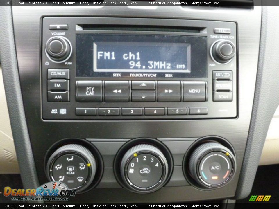 Controls of 2012 Subaru Impreza 2.0i Sport Premium 5 Door Photo #19