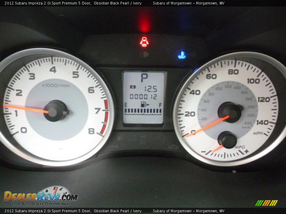 2012 Subaru Impreza 2.0i Sport Premium 5 Door Gauges Photo #20