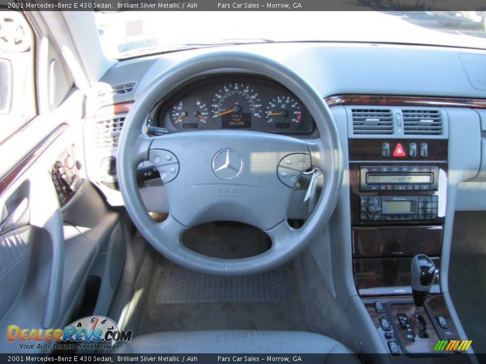 2001 Mercedes-Benz E 430 Sedan Brilliant Silver Metallic / Ash Photo #12