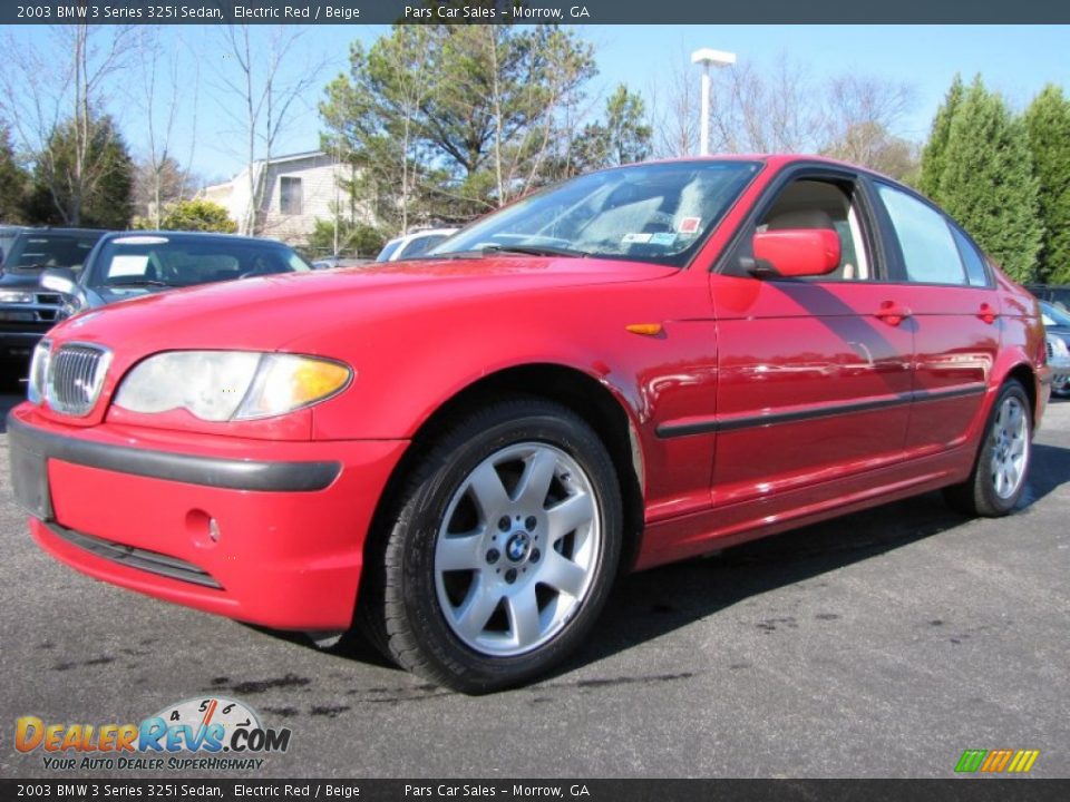 2003 BMW 3 Series 325i Sedan Electric Red / Beige Photo #1