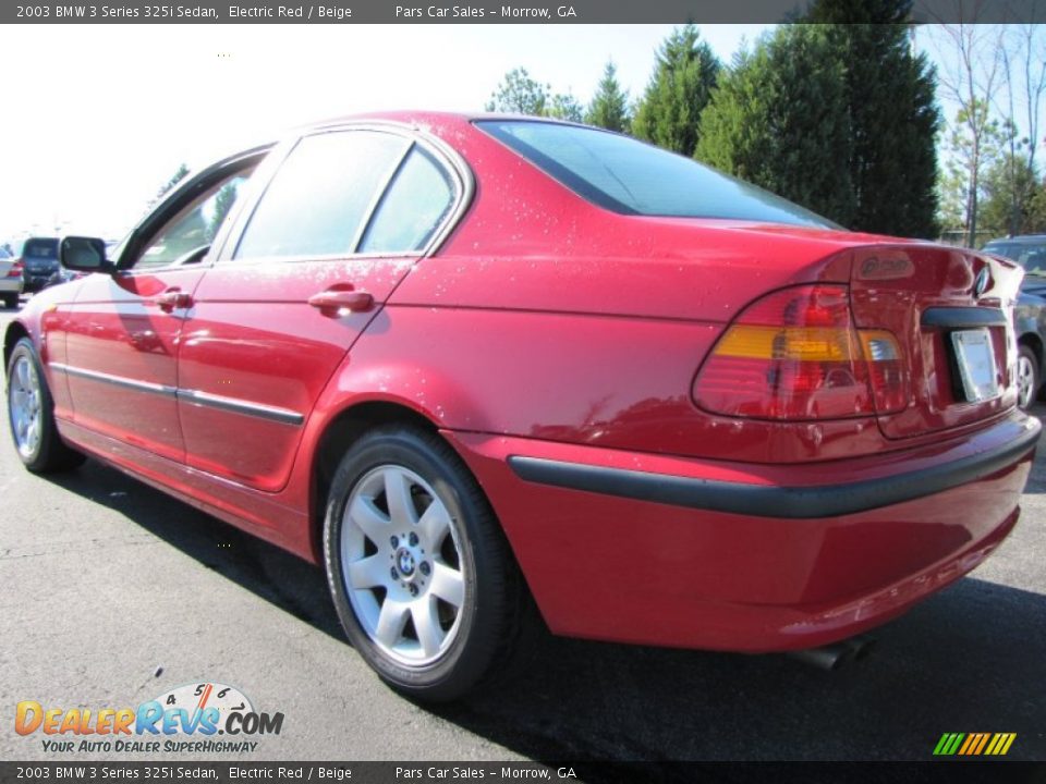 2003 BMW 3 Series 325i Sedan Electric Red / Beige Photo #2