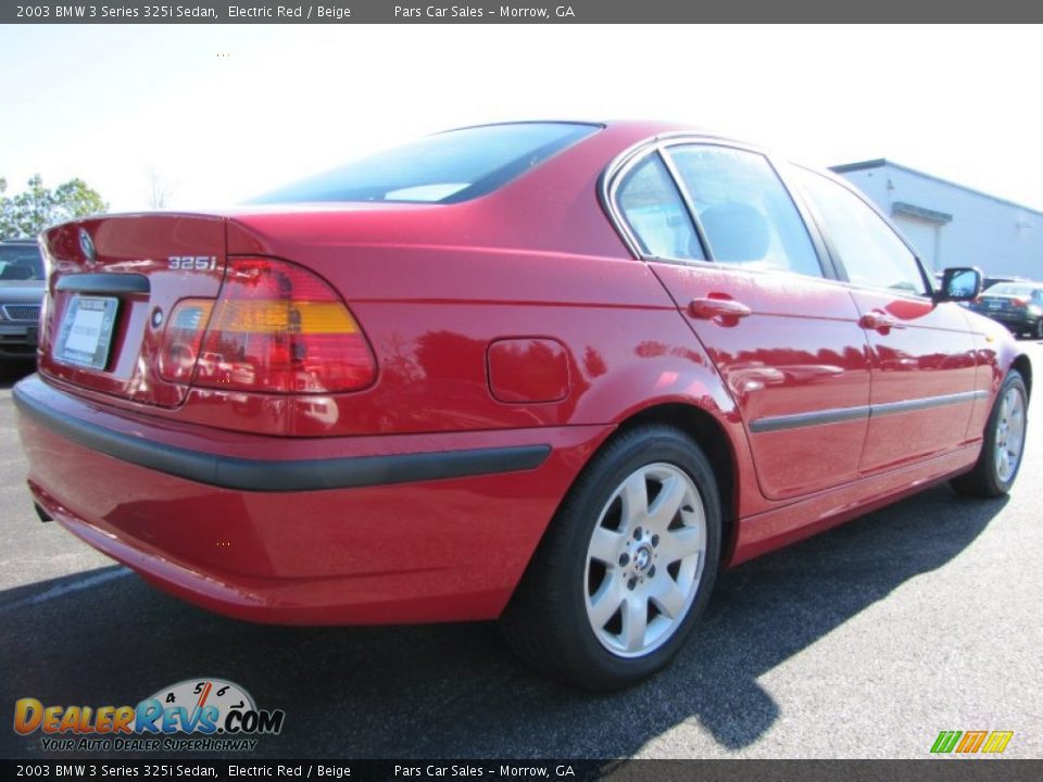 2003 BMW 3 Series 325i Sedan Electric Red / Beige Photo #3