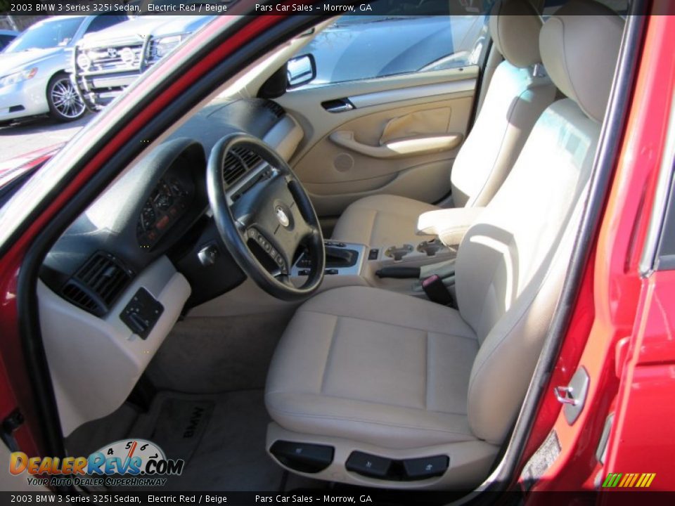 2003 BMW 3 Series 325i Sedan Electric Red / Beige Photo #6