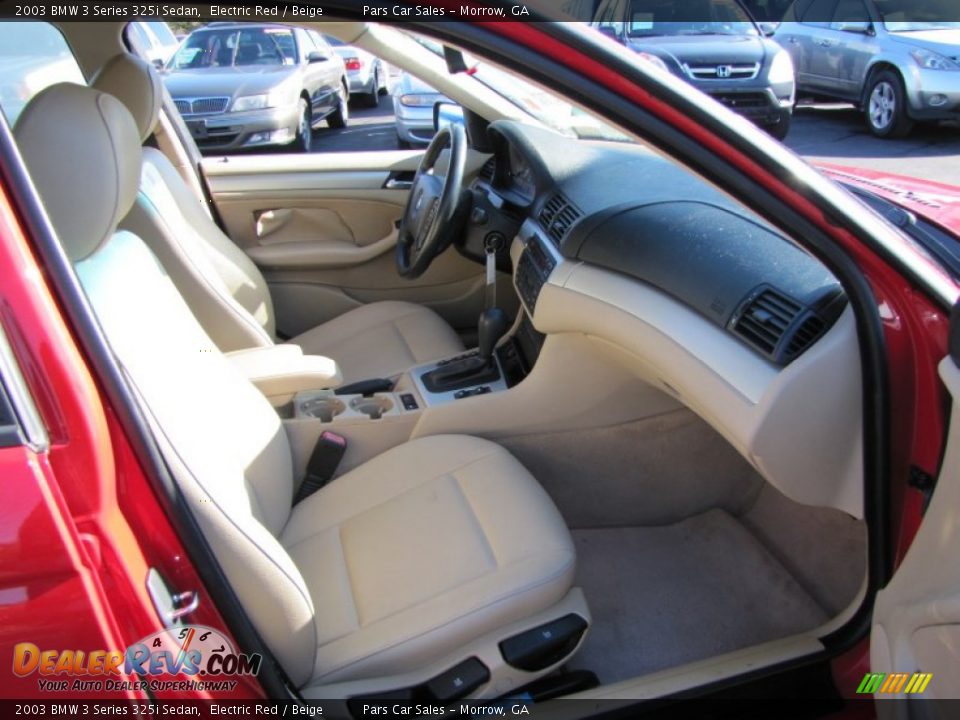 2003 BMW 3 Series 325i Sedan Electric Red / Beige Photo #10