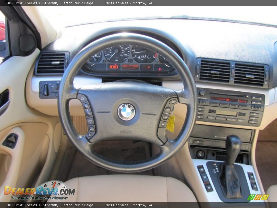 2003 BMW 3 Series 325i Sedan Electric Red / Beige Photo #12