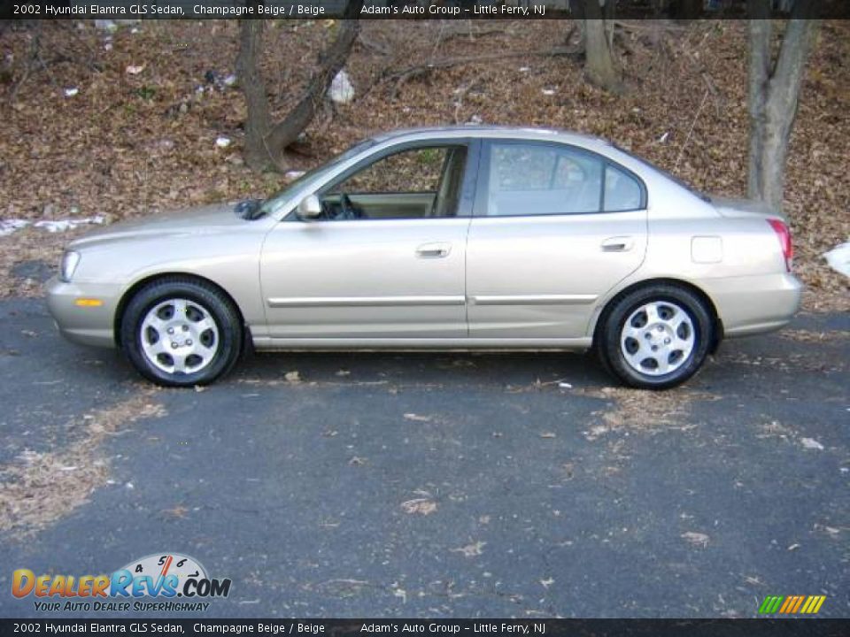 2002 Hyundai Elantra GLS Sedan Champagne Beige / Beige Photo #11