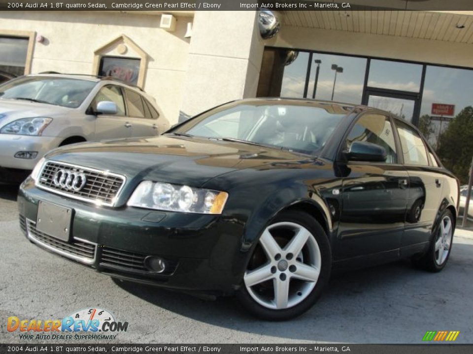 2004 Audi A4 1.8T quattro Sedan Cambridge Green Pearl Effect / Ebony Photo #1