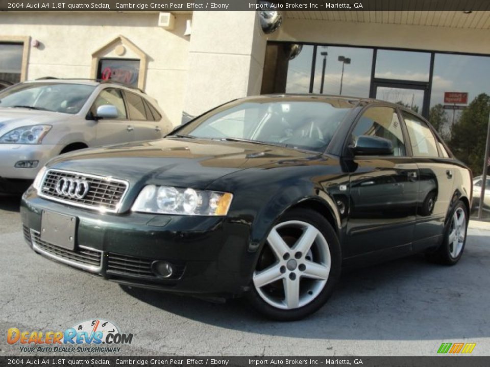 2004 Audi A4 1.8T quattro Sedan Cambridge Green Pearl Effect / Ebony Photo #2