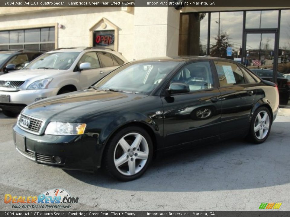 2004 Audi A4 1.8T quattro Sedan Cambridge Green Pearl Effect / Ebony Photo #4