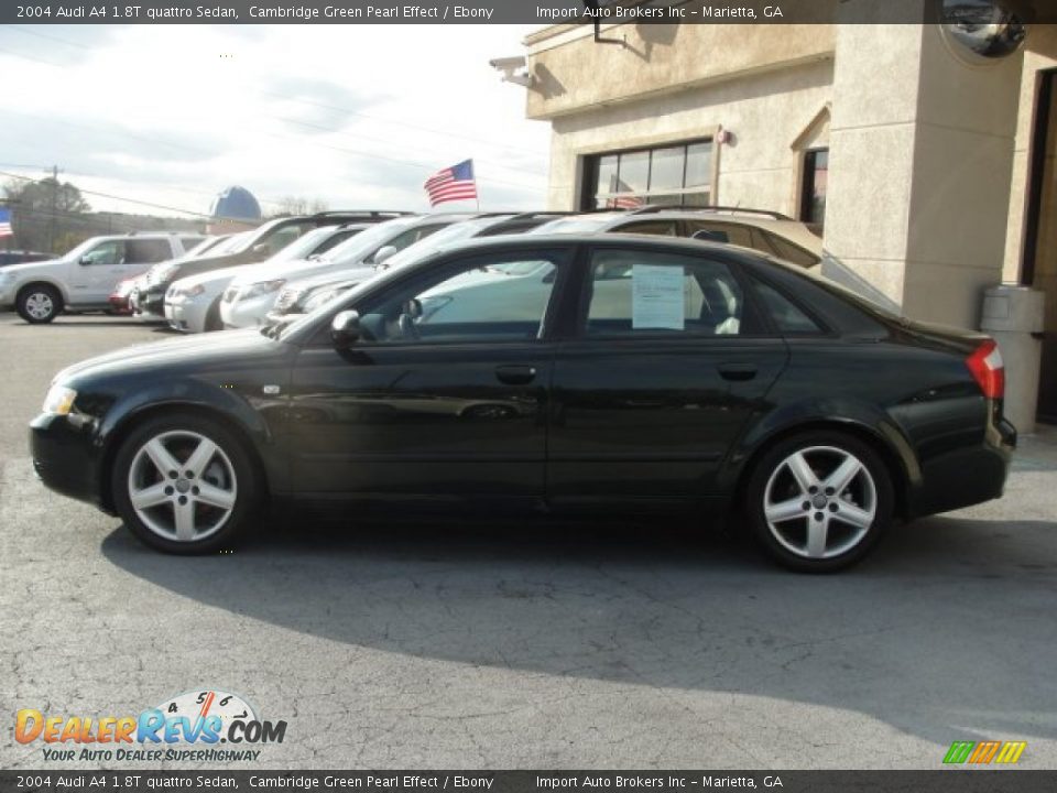 2004 Audi A4 1.8T quattro Sedan Cambridge Green Pearl Effect / Ebony Photo #5