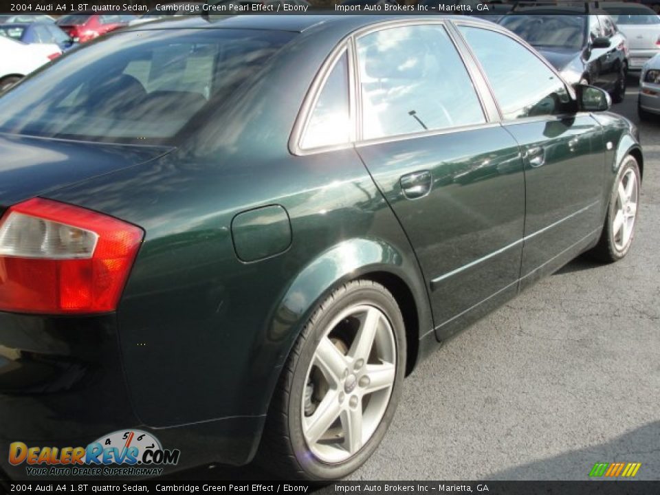 2004 Audi A4 1.8T quattro Sedan Cambridge Green Pearl Effect / Ebony Photo #11