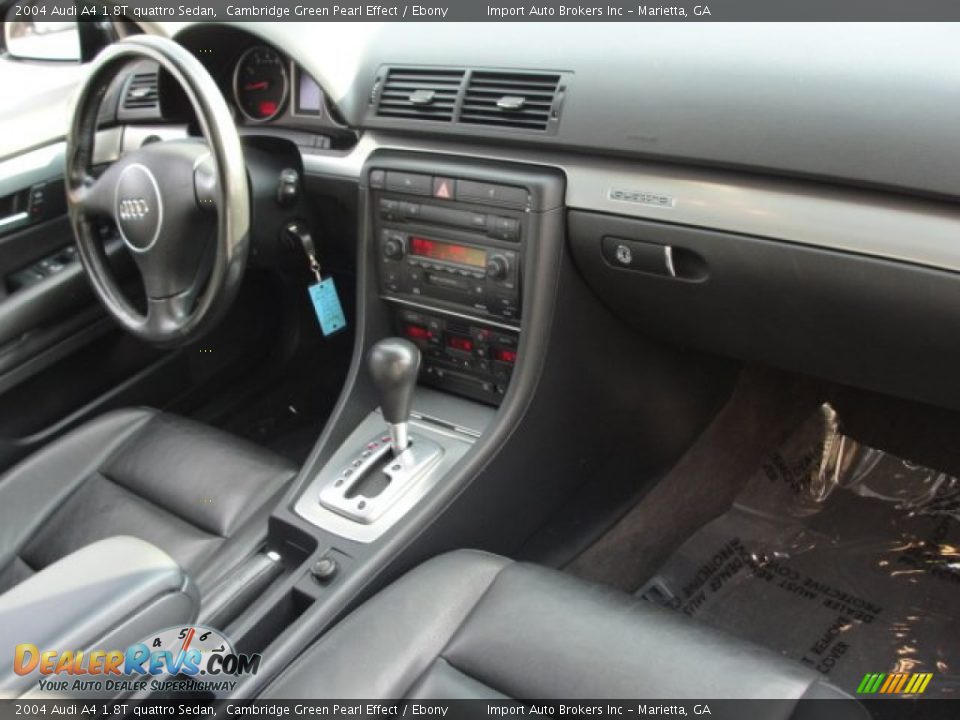 2004 Audi A4 1.8T quattro Sedan Cambridge Green Pearl Effect / Ebony Photo #15