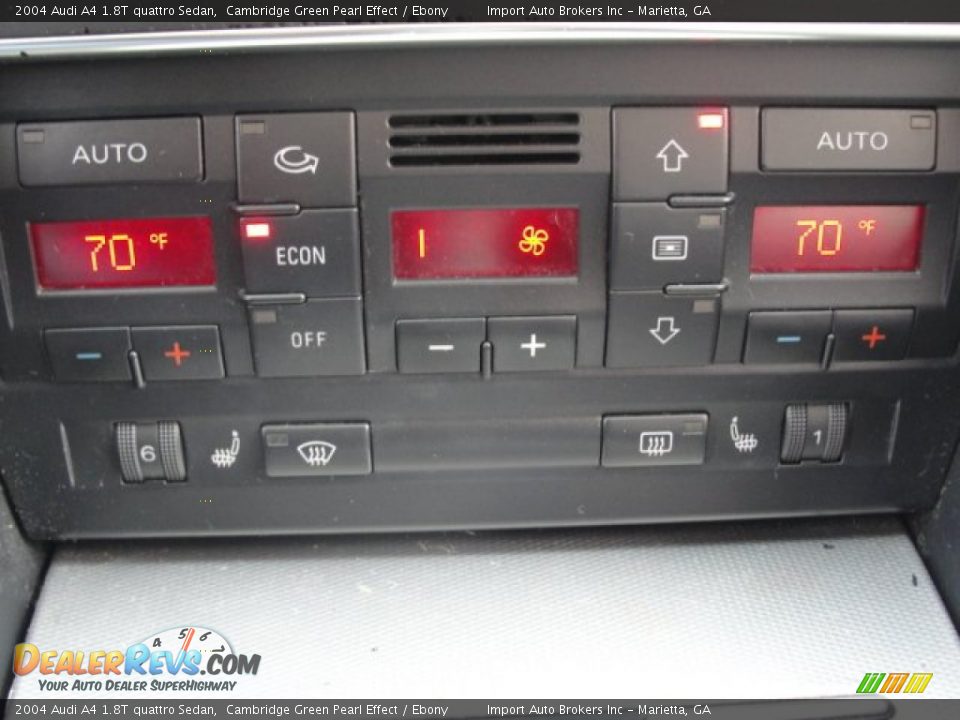 2004 Audi A4 1.8T quattro Sedan Cambridge Green Pearl Effect / Ebony Photo #23