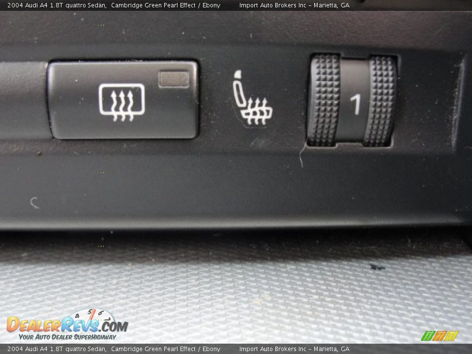 2004 Audi A4 1.8T quattro Sedan Cambridge Green Pearl Effect / Ebony Photo #25