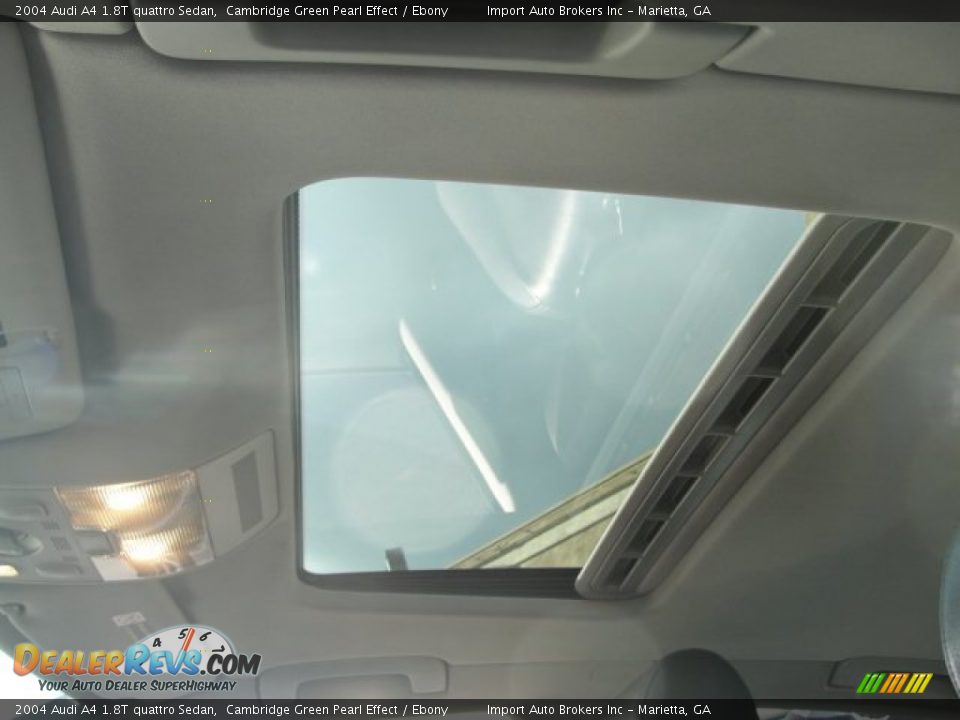 2004 Audi A4 1.8T quattro Sedan Cambridge Green Pearl Effect / Ebony Photo #29