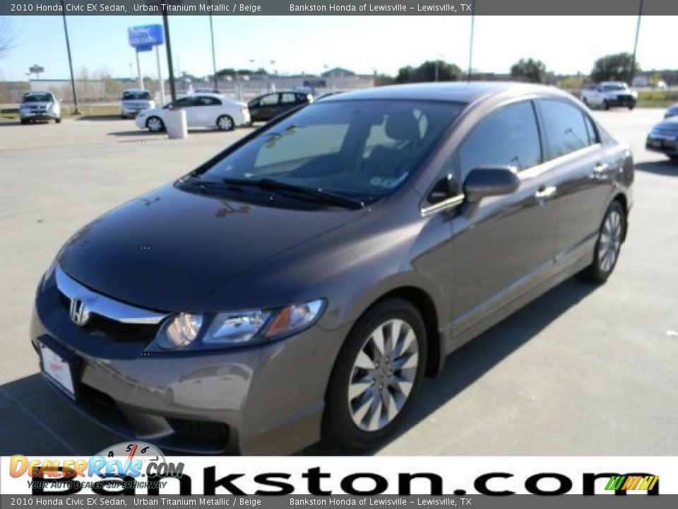 2010 Honda Civic EX Sedan Urban Titanium Metallic / Beige Photo #1