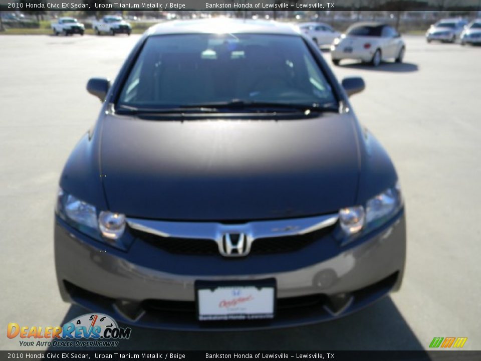 2010 Honda Civic EX Sedan Urban Titanium Metallic / Beige Photo #2