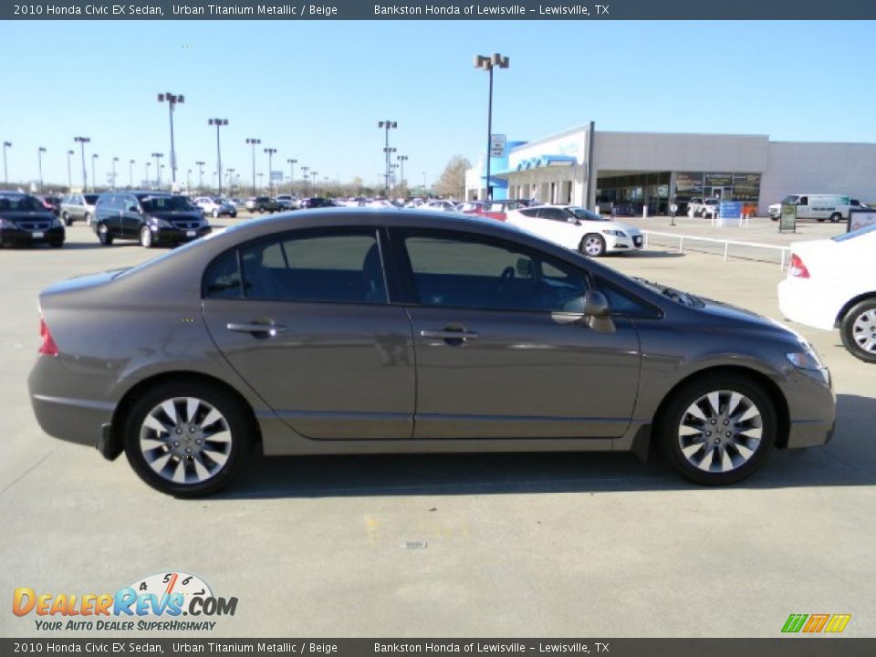 2010 Honda Civic EX Sedan Urban Titanium Metallic / Beige Photo #3
