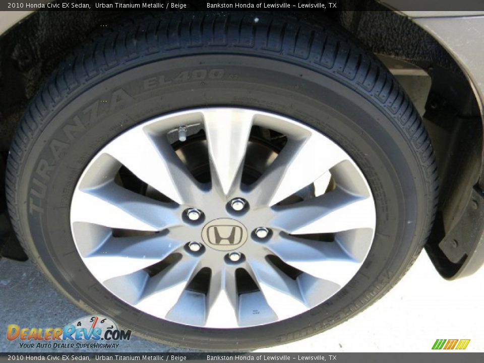 2010 Honda Civic EX Sedan Urban Titanium Metallic / Beige Photo #6