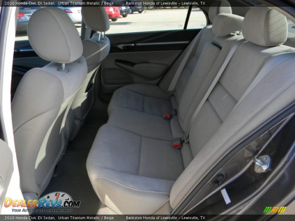 2010 Honda Civic EX Sedan Urban Titanium Metallic / Beige Photo #7