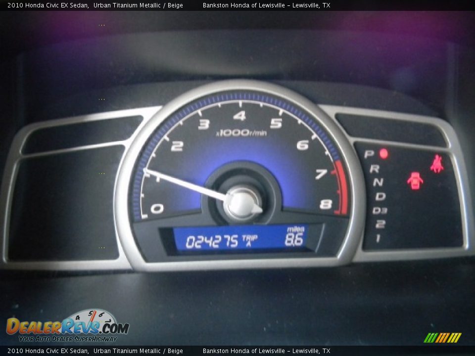 2010 Honda Civic EX Sedan Urban Titanium Metallic / Beige Photo #10