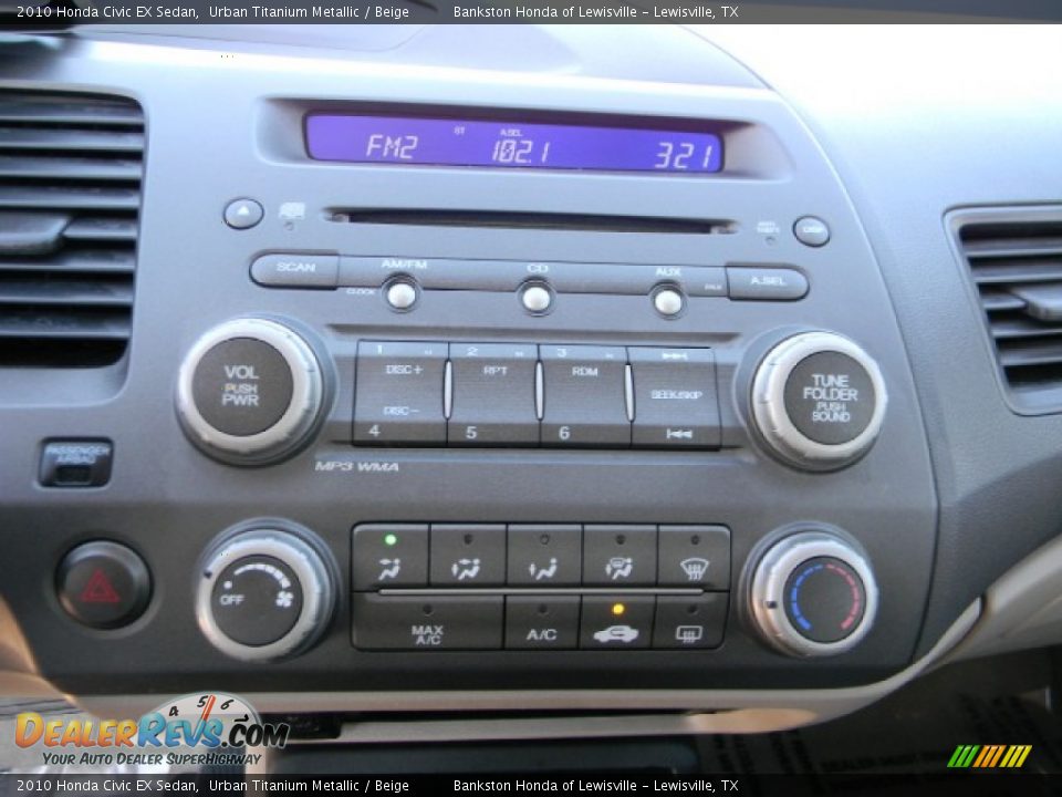 2010 Honda Civic EX Sedan Urban Titanium Metallic / Beige Photo #11