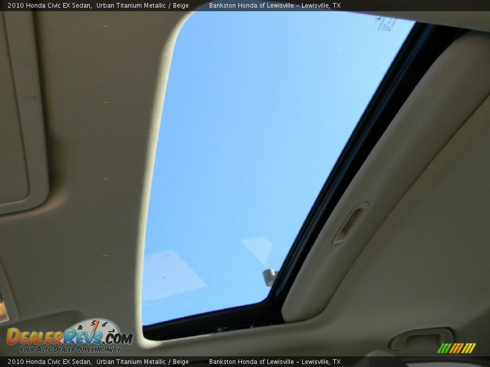 2010 Honda Civic EX Sedan Urban Titanium Metallic / Beige Photo #12