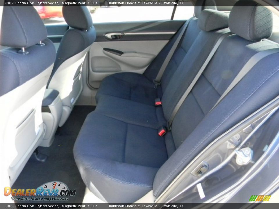 Blue Interior 2009 Honda Civic Hybrid Sedan Photo 7