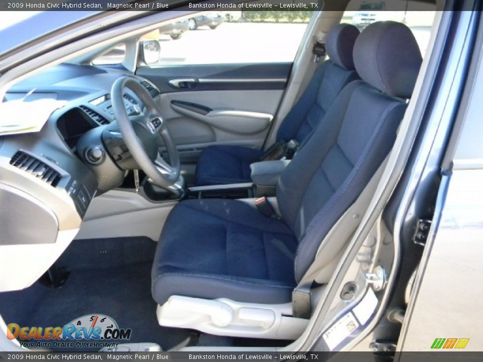 Blue Interior 2009 Honda Civic Hybrid Sedan Photo 8