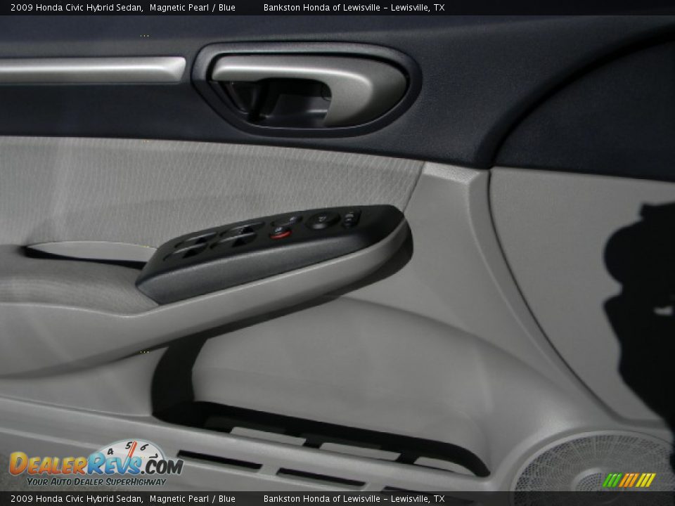 2009 Honda Civic Hybrid Sedan Magnetic Pearl / Blue Photo #11