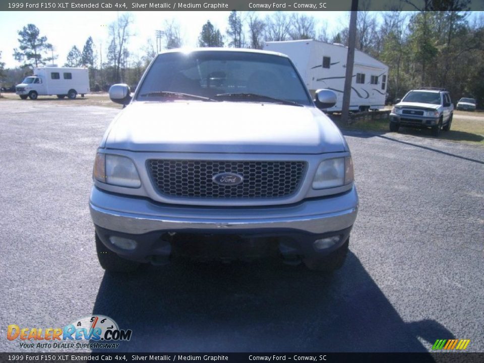 1999 Ford F150 XLT Extended Cab 4x4 Silver Metallic / Medium Graphite Photo #2