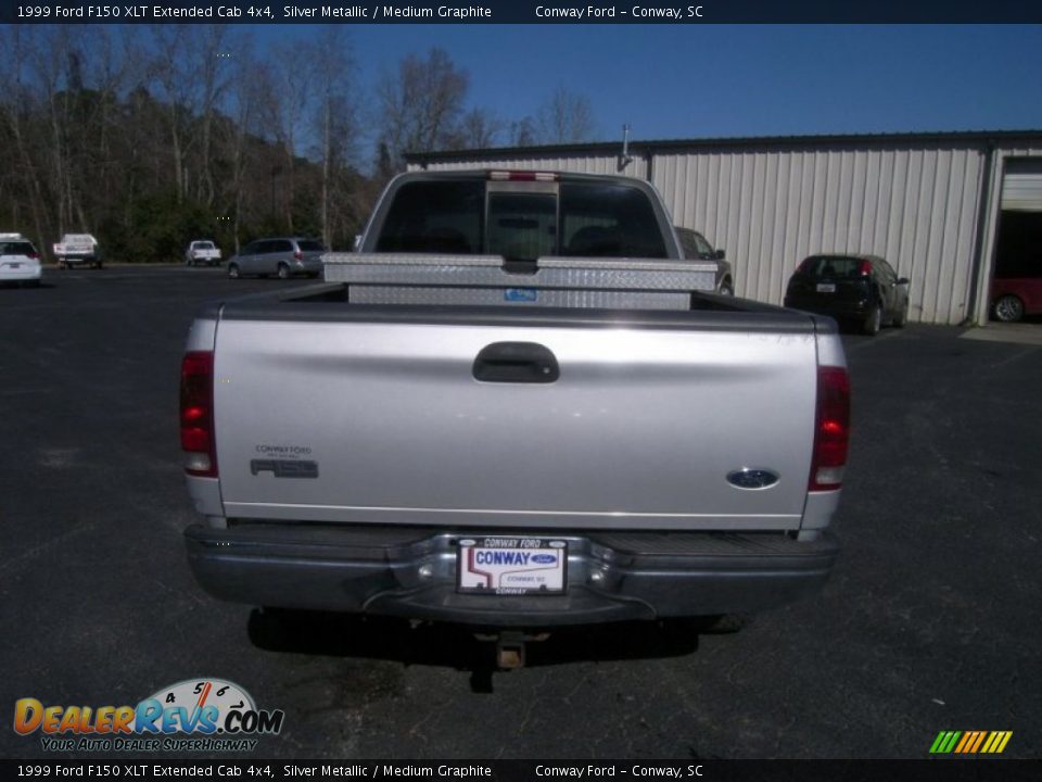 1999 Ford F150 XLT Extended Cab 4x4 Silver Metallic / Medium Graphite Photo #6